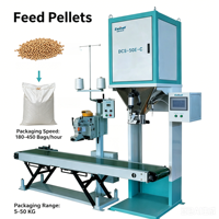 Machine d'ensachage automatique d'aliments Ewinall DCS-50E-C 10-50 kg avec contrôle double cœur et convoyeur numérique pour les usines d'aliments pour animaux