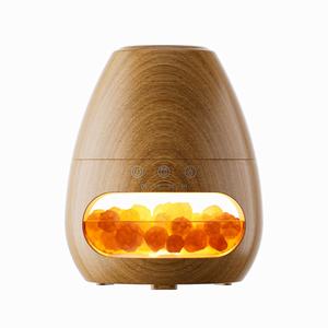 Humidificateur d'air domestique à motif bois et marbre, purificateur d'air ultrasonique 3D à effet flamme, diffuseur d'arômes aromathérapie - Product Image 4