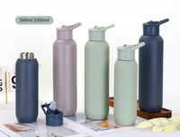 Thermos à café chaud et froid, thermos sous vide, gobelet isotherme en acier inoxydable, bouteille d'eau isolée pour la salle de sport avec couvercle