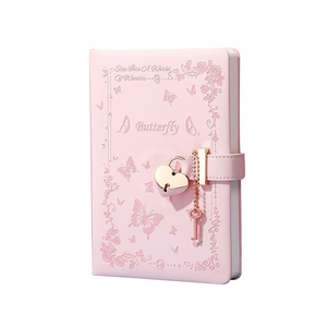 Diario con Cierre y Llave, Apto para Niñas y <span class=keywords><strong>Adolescentes</strong></span>, Etiquetas <span class=keywords><strong>de</strong></span> Satén, Bolsillo Lateral Resistente, Cuadernos Ejecutivos <span class=keywords><strong>de</strong></span> Tapa Dura - Product Image 4