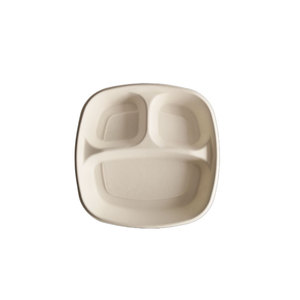 <span class=keywords><strong>Assiette</strong></span> en papier jetable de bonne qualité alimentaire <span class=keywords><strong>assiette</strong></span> à bagasse profonde à <span class=keywords><strong>3</strong></span> <span class=keywords><strong>compartiments</strong></span> <span class=keywords><strong>avec</strong></span> <span class=keywords><strong>couvercle</strong></span> sans danger pour le réfrigérateur pour le service des aliments - Product Image 1
