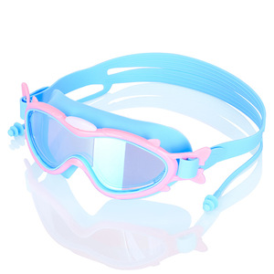Lunettes de natation pour enfants, verres en polycarbonate, anti-buée, étanches, grande monture, équipement de natation pour enfants - Product Image 3