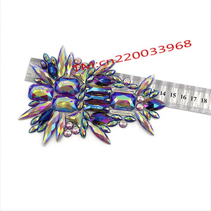 Applique in Cristallo <span class=keywords><strong>con</strong></span> Strass in Resina AB Viola Personalizzata per Costumi da Carnevale, Bikini e Artigianato - Product Image 5