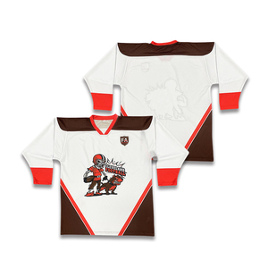 เสื้อกีฬาฮอกกี้น้ำแข็งทีมเยาวชนเสื้อทีมตาข่ายออกแบบปักโลโก้ได้ตามต้องการ - Product Image 1