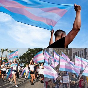<span class=keywords><strong>Drapeau</strong></span> de la fierté LGBT <span class=keywords><strong>transgenre</strong></span>, style flottant, polyester, personnalisable, imperméable, pour les fêtes et les événements - Product Image 5