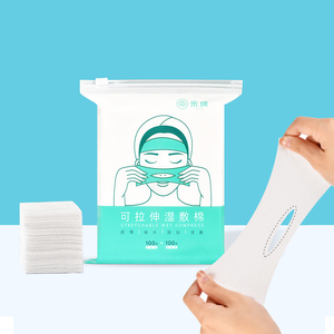 OEM Vente en gros de tampons en <span class=keywords><strong>coton</strong></span> naturel jetables ultra-fins, écologiques, carrés, pour le démaquillage, 1 couche, directement de l'usine - Product Image 3