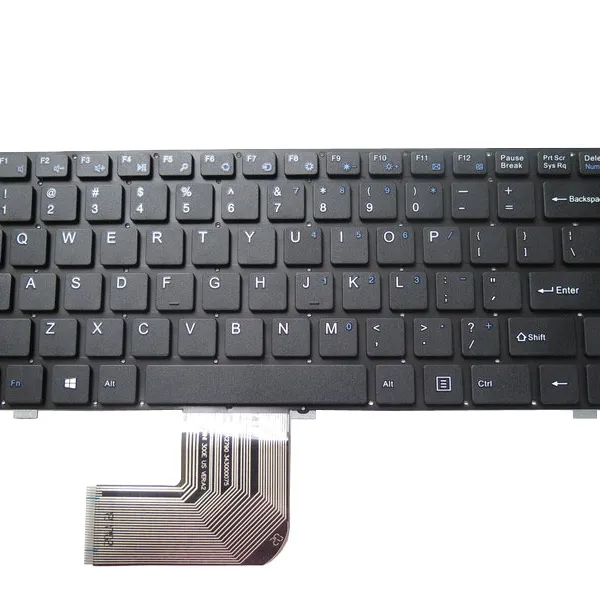 Wholesale Laptop Keyboard For Jumper For EZbook X4 PRIDE-K2790 343000075 14 Inch United States US Black Empty 2 needles