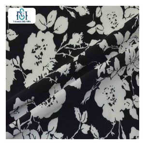 Haute qualité Super léger et doux impression numérique Polyester coloré Rose fleur Satin tissu en mousseline de soie pour les vêtements - Product Image 2