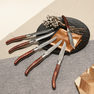 Couteau à steak GARWIN ST2699 de haute qualité, écologique, en acier inoxydable de 4,5 pouces, manche en bois Pakka, dureté HRC 50, lame forgée à la main - Product Image 3