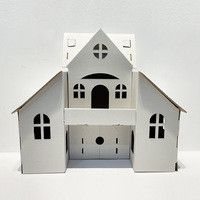 Maison de puzzle 3D en papier créative faite à la main, jouet de montage DIY, maisonnette pour enfants de maternelle