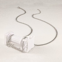 Collier personnalisé en acier inoxydable avec nom, pendentif en or, argent ou or rose, chaîne gourmette, bijoux hypoallergéniques résistants à l'eau