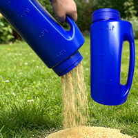 Outil de distribution de l'engrais et de semences réglable 2L pour jardin, avec pelle et cadran de réglage interchangeable