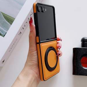 Étui de téléphone magnétique en cuir de luxe antichoc avec support en métal rotatif pour Samsung Galaxy <span class=keywords><strong>Z</strong></span> Flip 7 - Product Image 6
