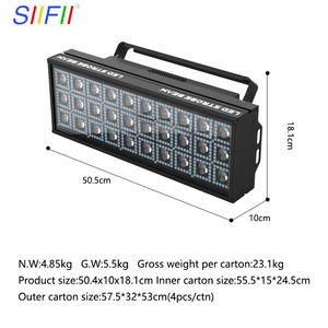 Lumière stroboscopique LED blanche chaude <span class=keywords><strong>DMX</strong></span> 5050 RGB Hybrid Auxiliary Flash Strobe Beam Wash Stage Bar Disco pour concerts, 30 pièces - Product Image 4