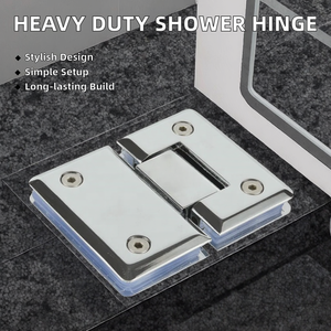 Современный Дизайн сверхмощный нержавеющая сталь доводчик регулируемый экран поворотный стеклянный дверной душевой петли для ванной комнаты - Product Image 2
