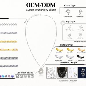 Fabricante de Joyería OEM ODM, Collar y Aretes con Baño de Oro de 14k, 18K y 24K Personalizados con Circonita, Servicios Personalizados - Product Image 2