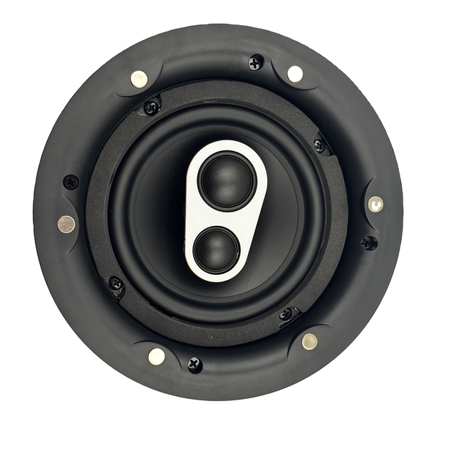Yinbart 5 Inch 20W 8 Ohm 3-Way Ceiling Speaker with Woofer/Midrange/Tweeter Aluminium & Rubber for Public Address Systems