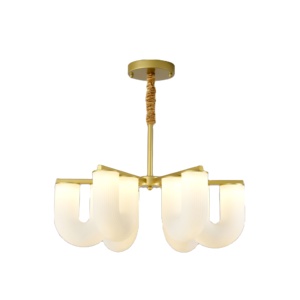 Lámpara de Techo en Forma de U de 6 Luces para Sala de Estar, Comedor, Dormitorio Infantil, Estilo Nórdico Moderno, HM-KS-C-LN070-6P, Nueva, Lujosa y Creativa - Product Image 5