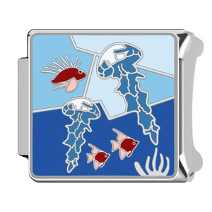 Pulsera de acero inoxidable al por mayor, nuevo estilo italiano, serie oceánica, módulo de conchas de estrellas de mar, pulsera de 9mm - Product Image 4