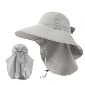 Quick Dry Sun <b>Hat</b> UV Protection Foldable Waterproof Wide Brim Bucket <b>Hats</b> with Neck Flap for Summer Beach Fishing Hiking Gift - Product Image 3