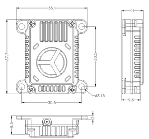 1.2GHz 1W 1.6W 2W 25mw/2000mW VTX chuyển đổi <span class=keywords><strong>video</strong></span> mô-đun máy phát W/ 1.2g 8CH VRX cho FPV tầm xa đua bay không người lái - Product Image 2