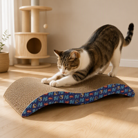 Planche à gratter durable pour chat en carton ondulé, jouet à gratter pour chat en forme de M, en forme de S, rectangulaire, trapézoïdale, en forme d'os, ondulé, pour l'intérieur