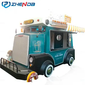 High Quality Ice Cream Food Truck EU Standard Street Cotton Candy Food Trailer Train Shape Coffee Food Truck For Sale