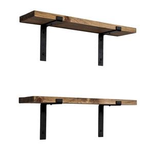 Étagères murales flottantes en bois rustique pour la décoration intérieure, supports d'étagères murales, étagères murales en bois - Product Image 2