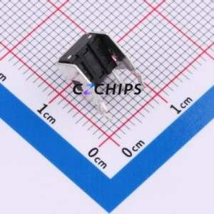 TC-6615-7.0-160 Tactile Switch Through hole,7.5x6.2mm Switch Single Pole Single Throw Round Button 1.6N Right Angle Insert - Product Image 2