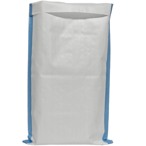 Proveedor Chino de Sacos de Polipropileno Tejido Blanco de 25 kg y 50 kg con Franja Azul, Bolsa de Embalaje a Granel para la Venta - Product Image 2