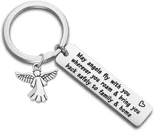 May Angel fly with you Key Chain Sympathy Keyring Loss of Loved One Key chain Grandma Memorial Keychain sympathy keychain angel