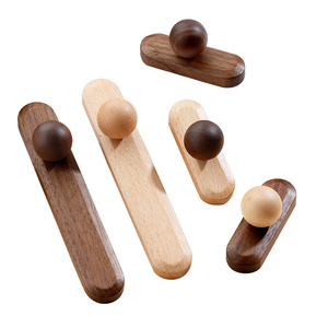 Lgedis Wooden Drawer Handle Bar <b>Walnut</b> Light Luxury Chinese Style Furniture <b>Cabinet</b> Door Handle Durable Polishing - Product Image 3