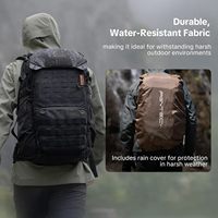 35L Taktischer Leder-Kamerarucksack mit Reißverschluss, Wasserdicht, für DSLR/SLR/Spiegellose Kameras, 15,6-Zoll-Laptophülle, Stativfach