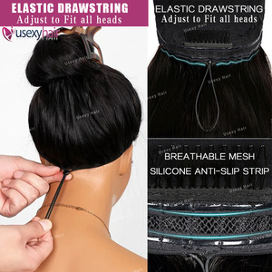 Peluca de Cabello Humano con Diadema Recta al por Mayor, Cabello Humano Virgen Brasileño, Hecho a Máquina, Pelucas de Cabello Humano <span class=keywords><strong>3</strong></span> en 1 con Diadema para Mujer - Product Image 5