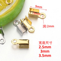 Fermoirs à clip pour ruban, cuir, perles, connecteurs pour la fabrication de bijoux DIY, embouts de sertissage en acier inoxydable