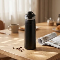 Nouveau Gobelet Isotherme en Acier Inoxydable avec Paille Intégrée, Résistant au Lave-Vaisselle, Idéal pour le Bureau et les Cadeaux d'Affaires - Vente Flash