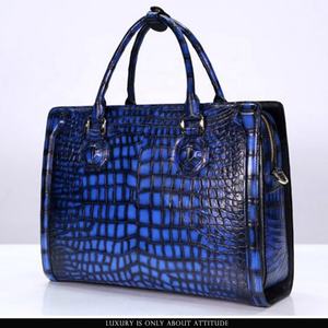 이국적인 고품질 진짜 악어 가죽 피부 남자 서류 가방 - Product Image 5