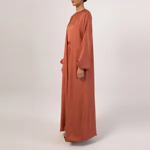 Bonne qualité en relief mode <span class=keywords><strong>alopécie</strong></span> coton chapeau foulard Hijab Turban Thobe / Thawb musulman écharpe Polyester musulman femmes robe - Product Image 1