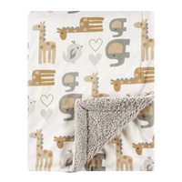 Couverture pour bébé unisexe en peluche avec dos en sherpa, motif éléphant basique, douce et adorable, taille bébé