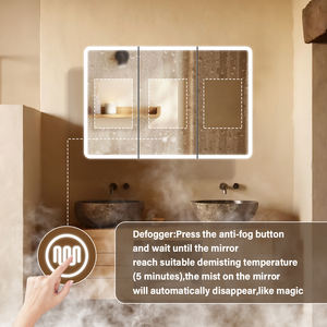 Grote Driedubbele Deur Staal Met Poedercoating Spiegelkast Met 3 Kleurtemperaturen - Product Image 3