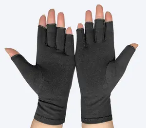 Fournisseur Gants à doigts ouverts Soulagement de la douleur articulaire Protection des articulations Pression Gants à demi-doigts Gonflement Gants anti-douleur