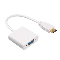 Kabel Konverter Audio Profesional Berkualitas Tinggi 1080p untuk VGA Twisted Pair Coaxial Berlapis Emas 20cm