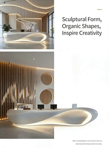 Bureau d'accueil <span class=keywords><strong>de</strong></span> luxe YUMEI QT-003 pour spas, construction en fibre <span class=keywords><strong>de</strong></span> verre, couleur personnalisée, finition sans joint pour une cohérence <span class=keywords><strong>de</strong></span> marque - Product Image 2