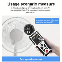 Anémomètre numérique portable professionnel XEAST OEM avec thermomètre à ailettes pour mesurer la vitesse du vent et la température, instruments de test