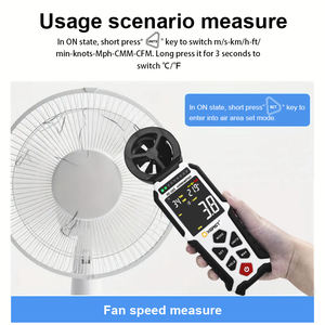 เครื่องวัดความเร็วลมแบบดิจิตอลมือถือ XEAST OEM ระดับมืออาชีพ พร้อมเทอร์โมมิเตอร์แบบใบพัด สำหรับวัดความเร็วลมและอุณหภูมิ - Product Image 4