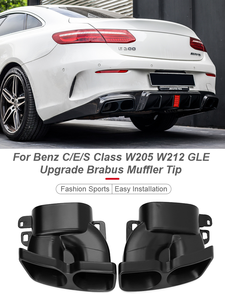 Puntas de escape de coche SYPES para Mercedes Benz C/E/S clase W205 W212 W213 W222 estilo Barbos 304 puntas de silenciador de carbono de acero inoxidable - Product Image 2