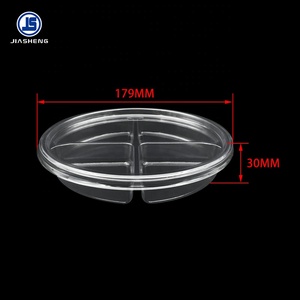 Plateau en plastique de qualité 4 grilles jetable et transparent pour fruits secs noix chocolat <span class=keywords><strong>sushi</strong></span> biscuits - Product Image 5
