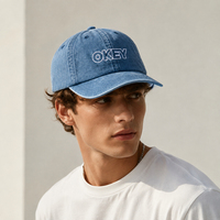 Gorra de Béisbol Estilo Streetwear de 6 Paneles, Bordada, Lavada al Ácido, para Unisex