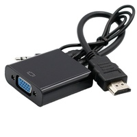 Adaptateur HDMI vers VGA 1080P avec câble audio 3,5 mm, convertisseur audio-vidéo, vente flash