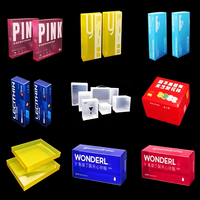 Boîtes d'emballage en plastique PVC/PET transparentes rectangulaires personnalisées écologiques en gros avec motif gaufré en feuille d'or pour la protection
